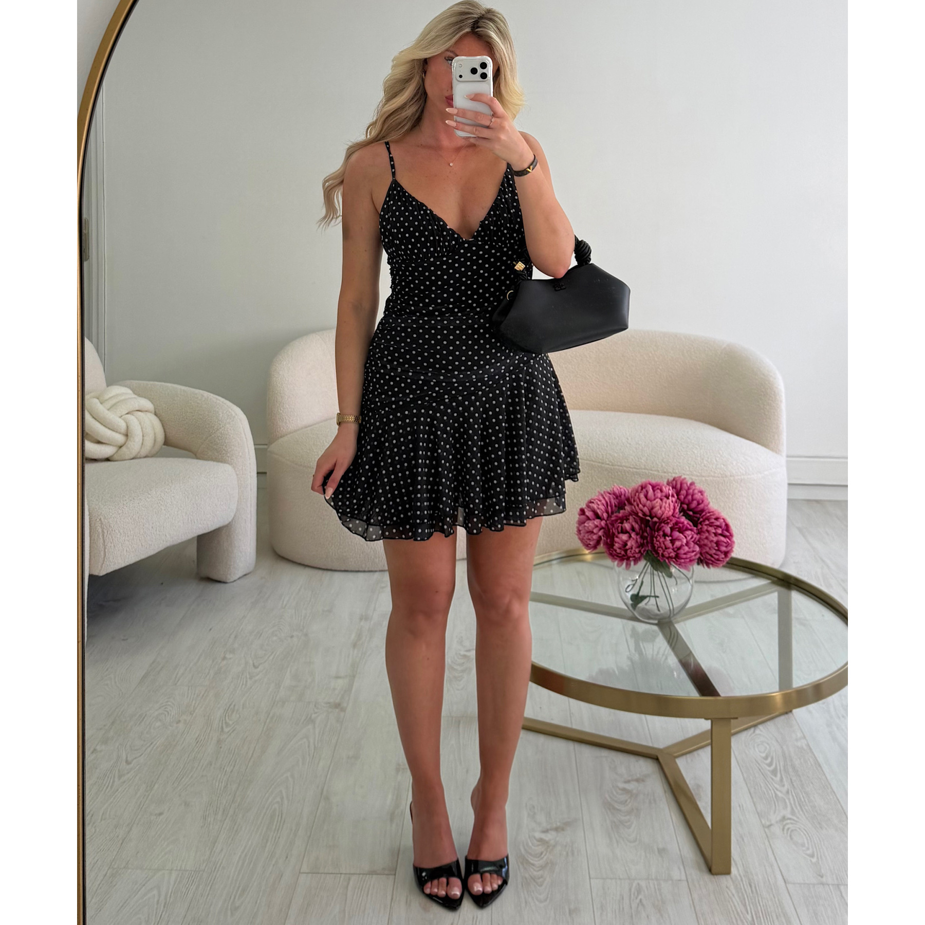 Robe courte tulle pois noire -  DRESS DESIREE