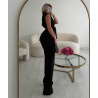 Pantalon couture taille haute  noir - DRESS DESIREE