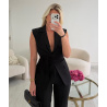 Blazer cintré noir sans manches- DRESS DESIREE