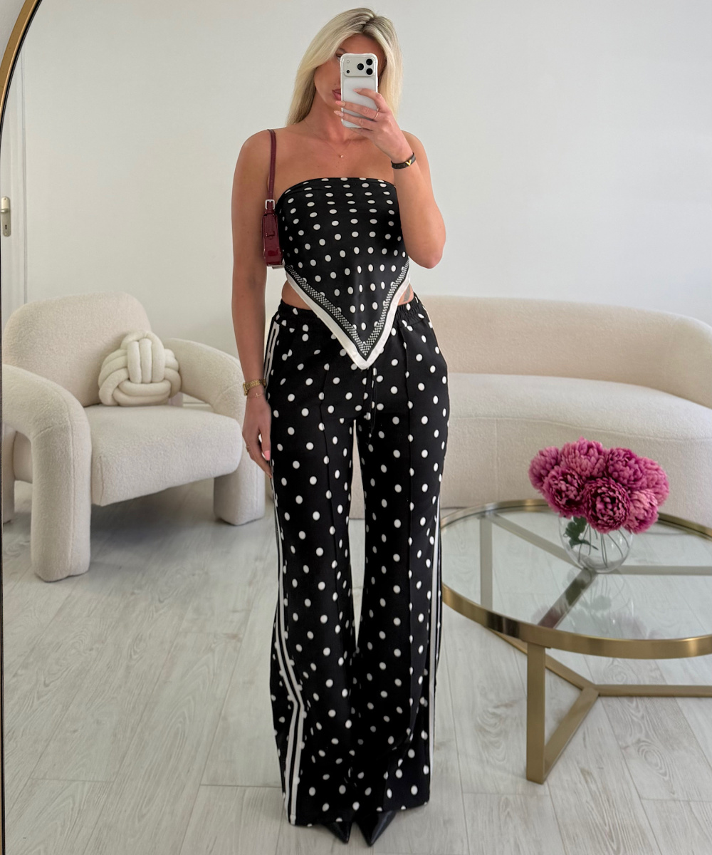 Pantalon casual pois bandes - DRESS DESIREE