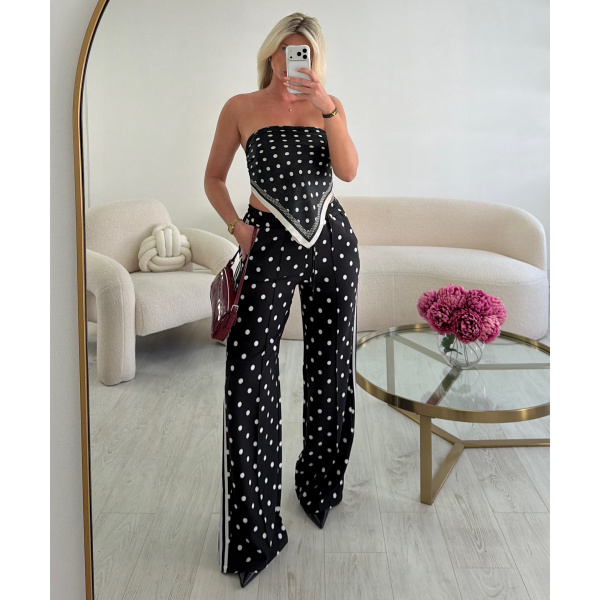 Pantalon casual pois bandes - DRESS DESIREE