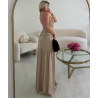 Ensemble jupe lin beige bijoux - DRESS DESIREE