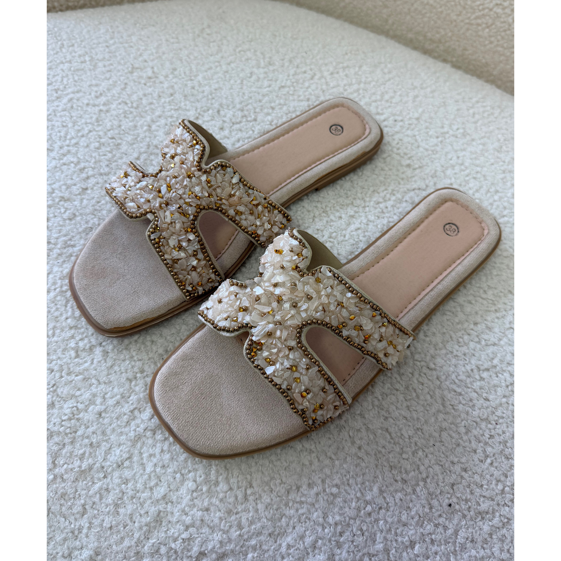 Claquettes H bijoux gold DRESS DESIREE