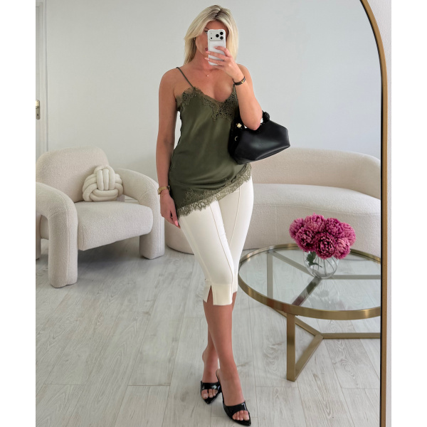 Couture cream capri