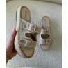 black linen wedge sandals