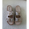 black linen wedge sandals
