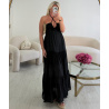 Long black cotton dress