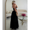 Robe longue coton noire DRESS DESIREE