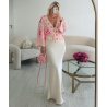 Gilet crochet rose/bleu - DRESS DESIREE