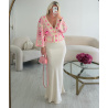 Gilet crochet rose/bleu - DRESS DESIREE