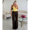 Pantalon casual bandes jaune- DRESS DESIREE