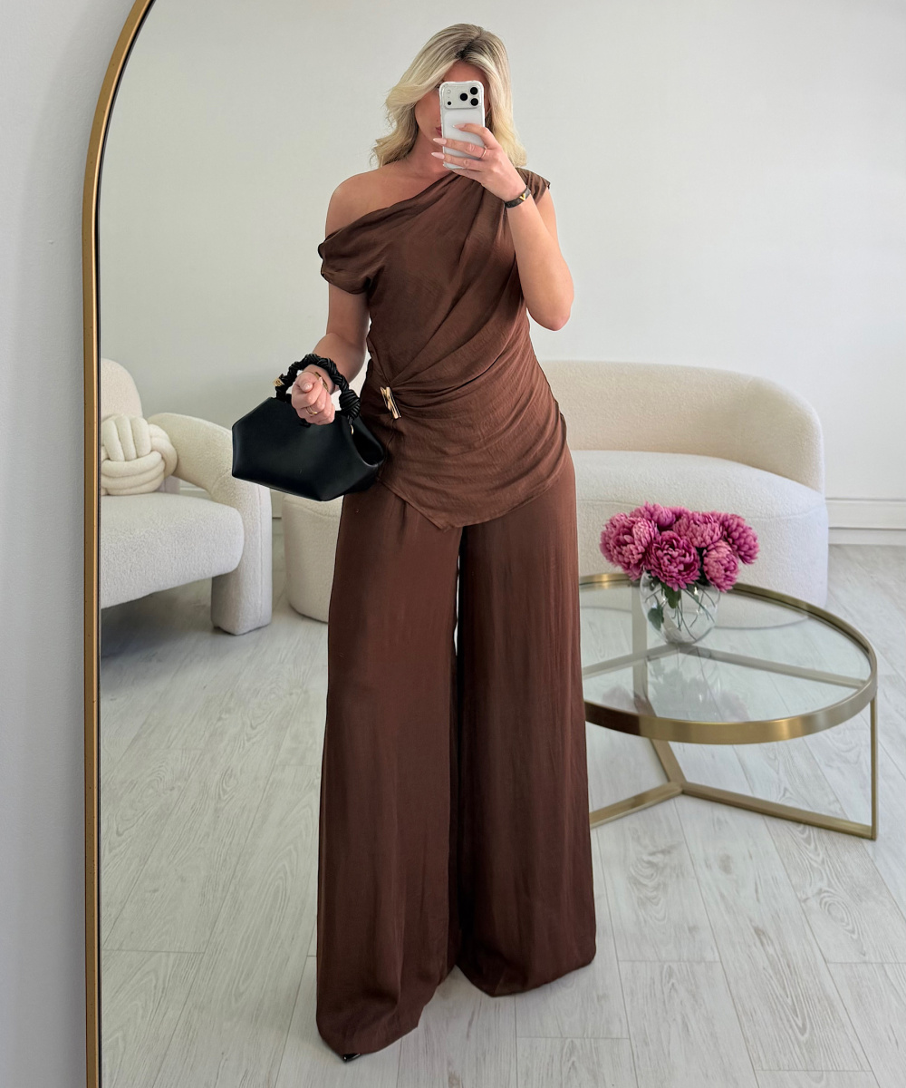 Ensemble pantalon fluide choco - DRESS DESIREE
