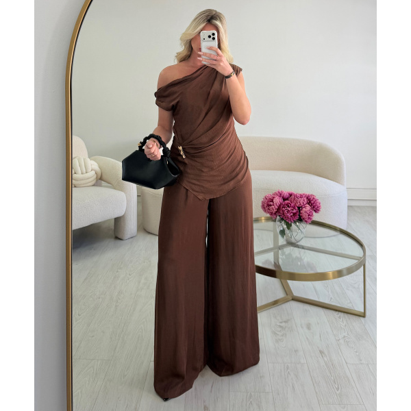 Ensemble pantalon fluide choco - DRESS DESIREE