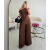 Ensemble pantalon fluide choco - DRESS DESIREE