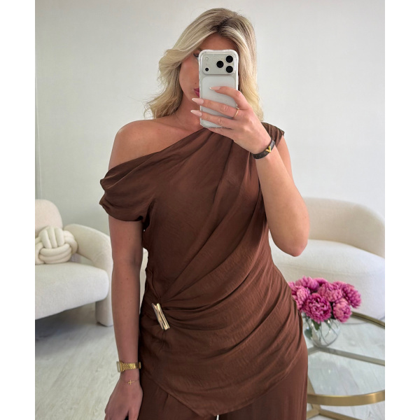 Ensemble pantalon fluide choco - DRESS DESIREE