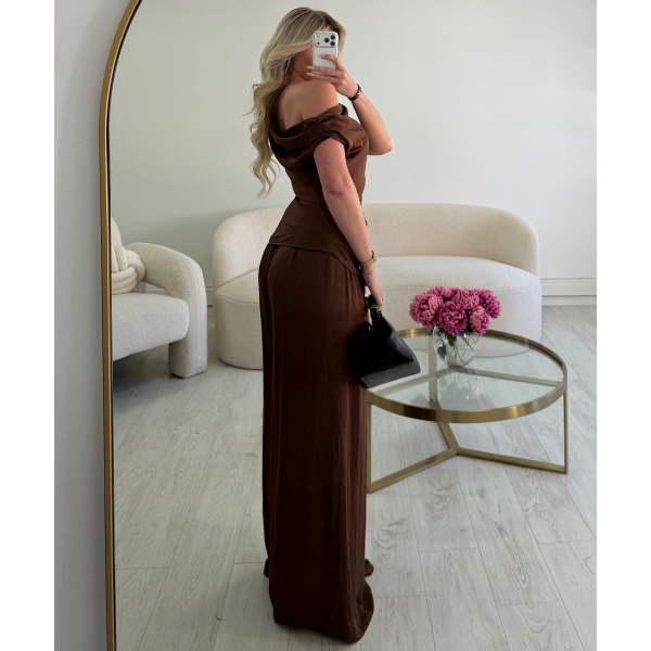 Ensemble pantalon fluide choco - DRESS DESIREE