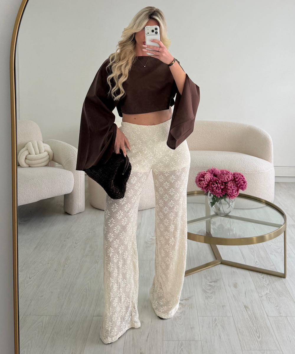 Pantalon crochet creamy - DRESS DESIREE