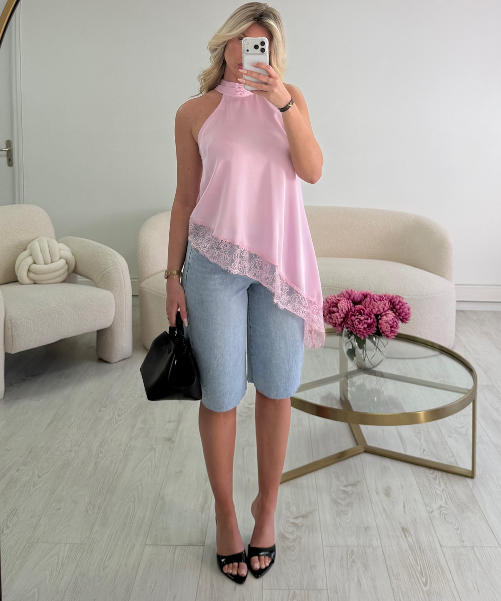 Blue denim Bermuda shorts