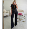 Extra-long raw denim jumpsuit - DRESS DESIREE