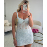 Ensemble jupe flowers bleue - DRESS DESIREE