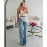Top corset crochet beige - DRESS DESIREE
