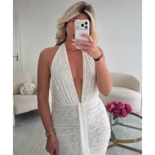 Robe blanche ajourée flowers - DRESS DESIREE