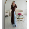 Top kimono long choco maille - DRESS DESIREE