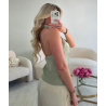 Top dos nu satin sauge - DRESS DESIREE