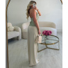 Top dos nu satin sauge - DRESS DESIREE