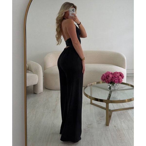 Pantalon lin standard noir- DRESS DESIREE