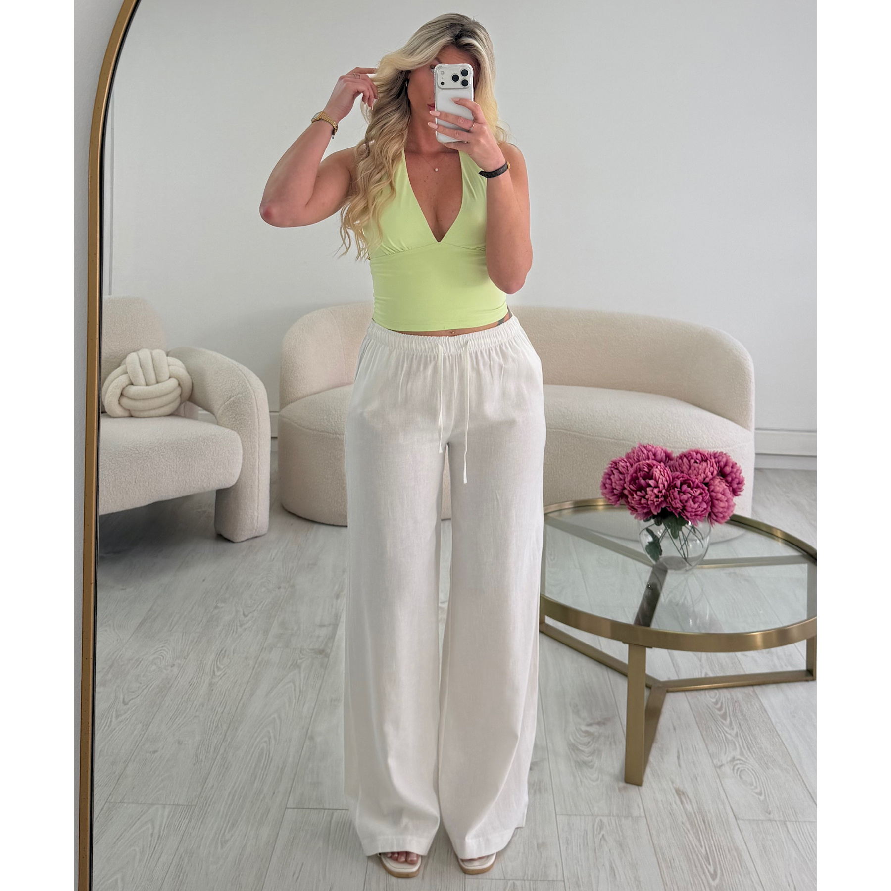 White linen trousers - DRESS DESIREE