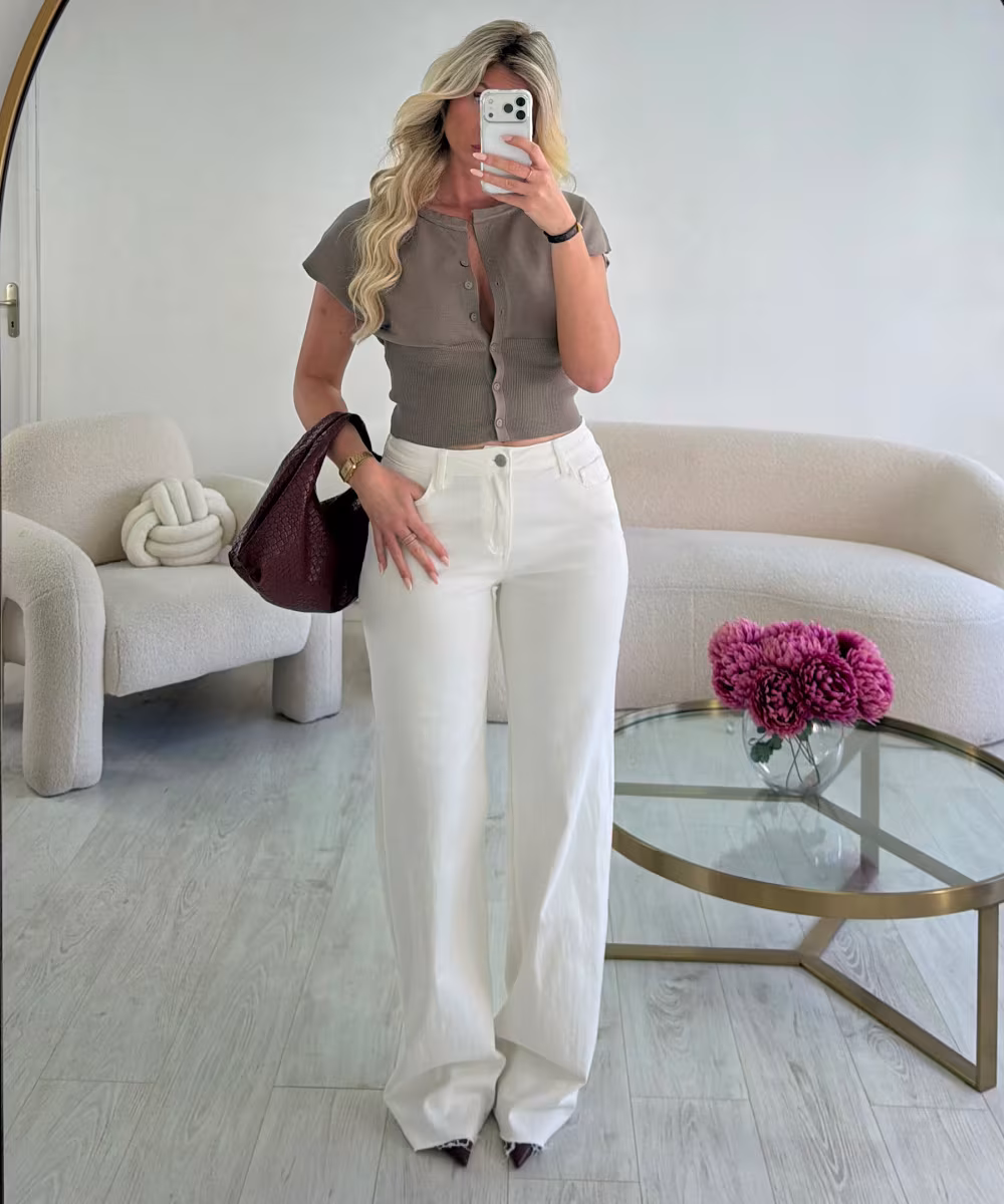 Jeans extra extra long blanc - DRESS DESIREE