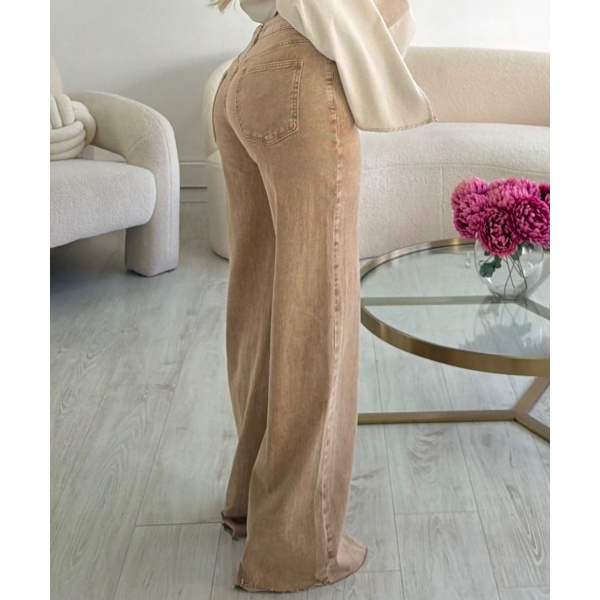 Jeans extra extra long sable chiné - DRESS DESIREE