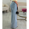 Jeans extra long large couture bleu clair - DRESS DESIREE