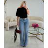 Jeans taille basse extra long bleu  - DRESS DESIREE