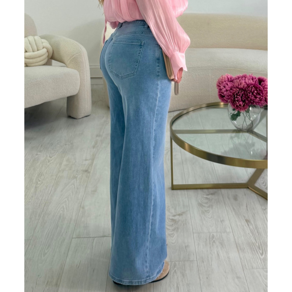 Standard light blue wide leg jeans - DRESS DESIREE