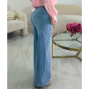 Jeans standard wide leg bleu clair - DRESS DESIREE