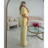 Light yellow tailored trousers - DRESS DESIREE