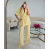 Pantalon tailleur jaune pastel - DRESS DESIREE