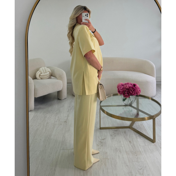 Pantalon tailleur jaune pastel - DRESS DESIREE