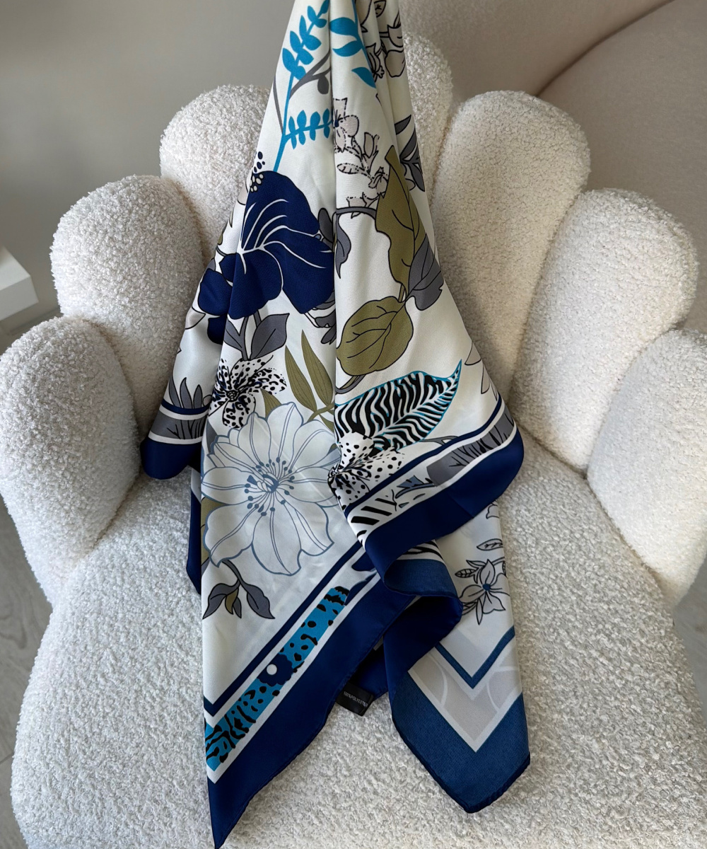 Blue-print scarf