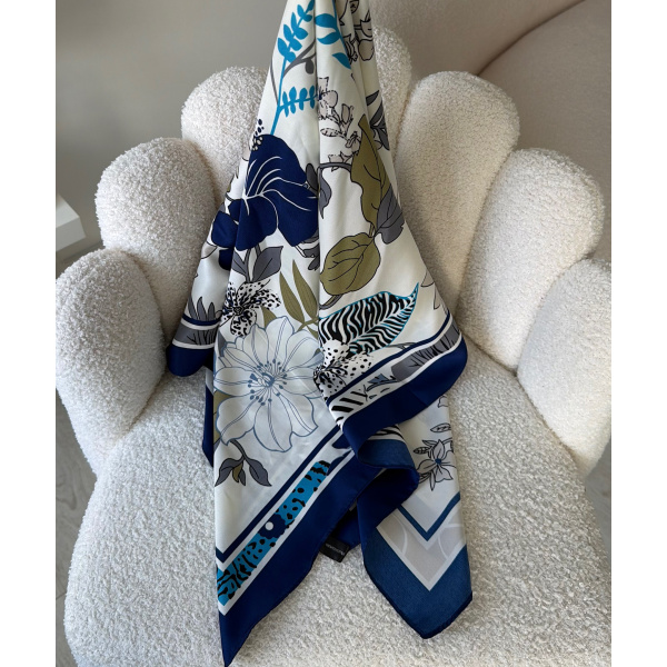 Foulard motifs bleus - DRESS DESIREE