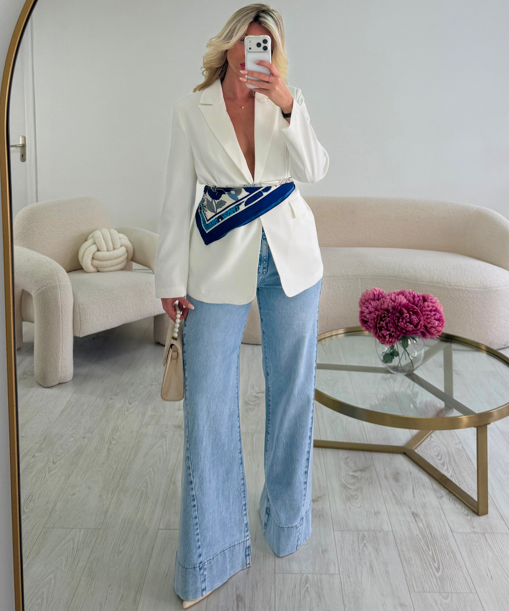 Foulard motifs bleus - DRESS DESIREE