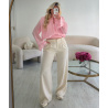 Shiny pink iridescent blouse - DRESS DESIREE