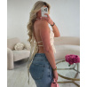 Top dos nu tulle noeuds creamy - DRESS DESIREE
