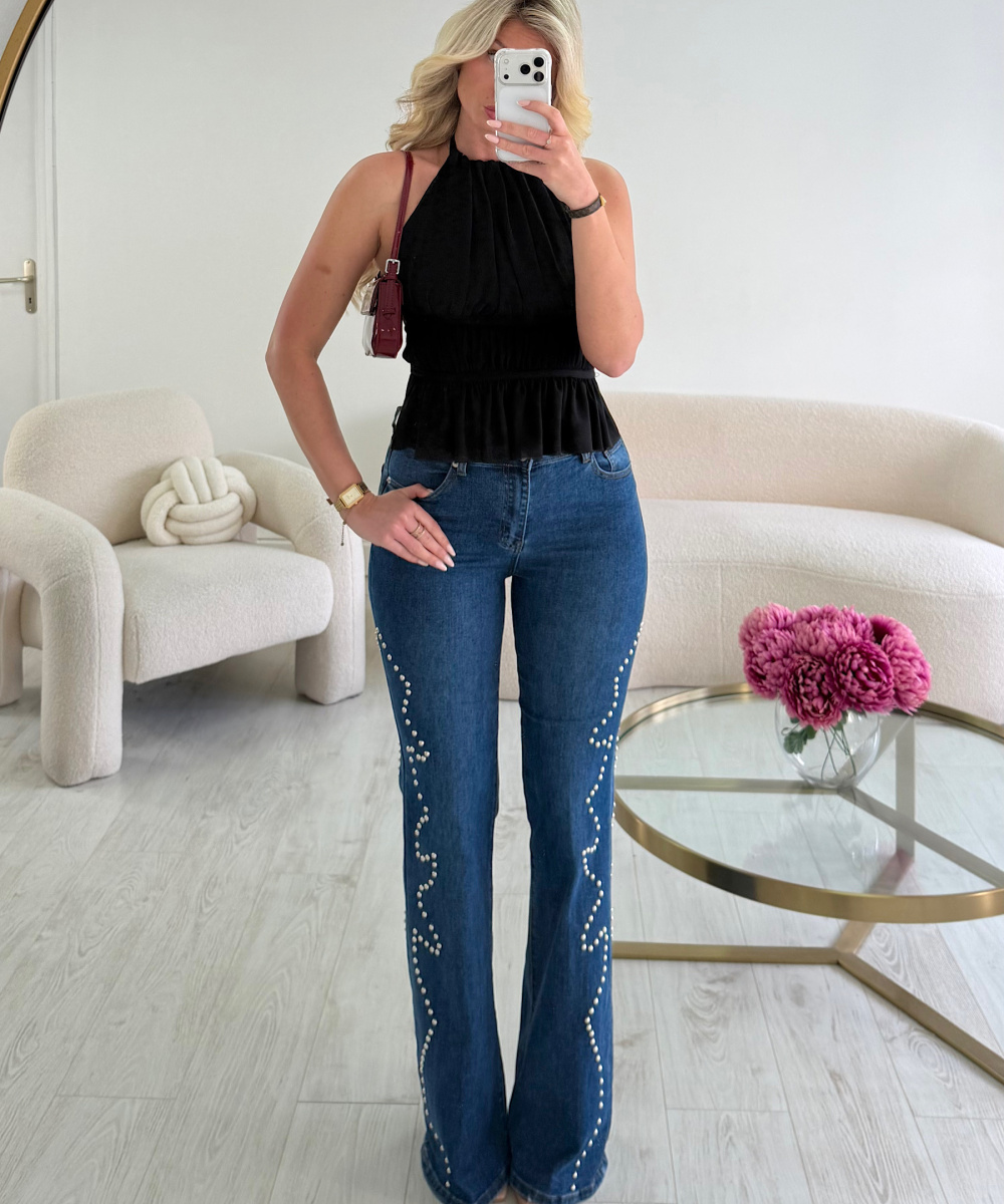 Tall studded jeans