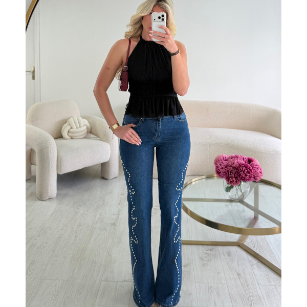 Extra-long studded jeans - DRESS DESIREE