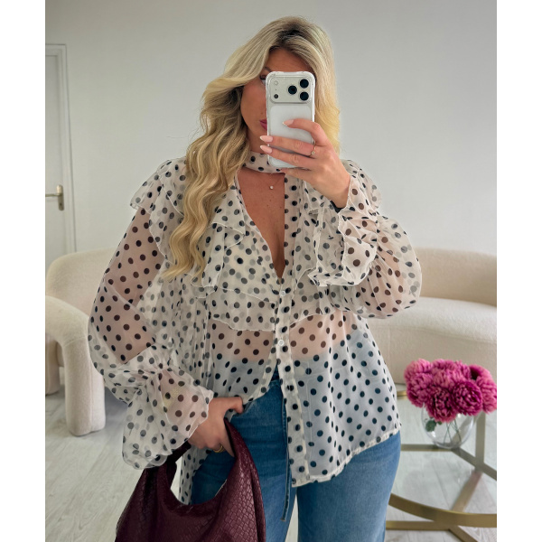 Chemise mousseline pois - DRESS DESIREE