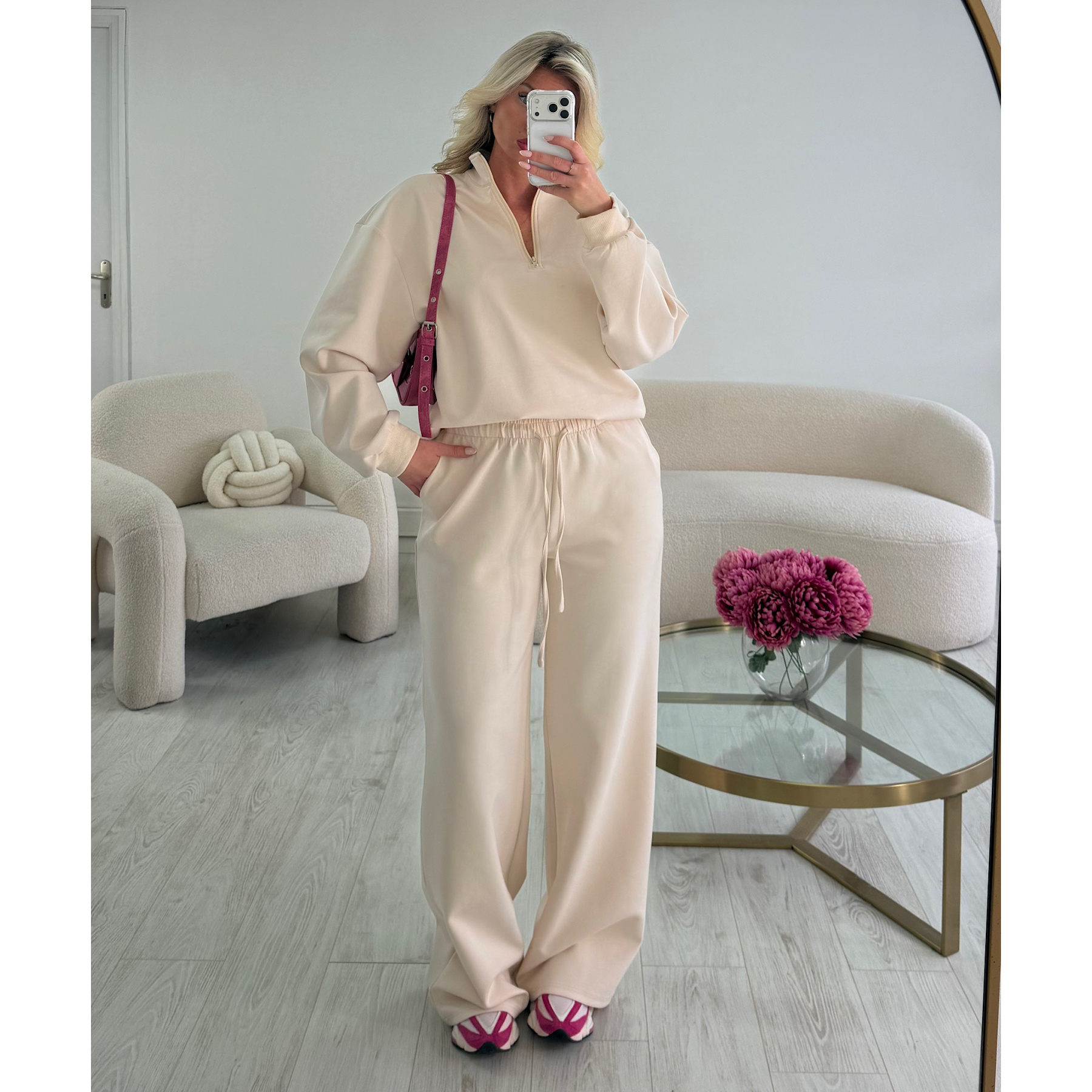 Sweat zip jogging crème- DRESS DESIREE