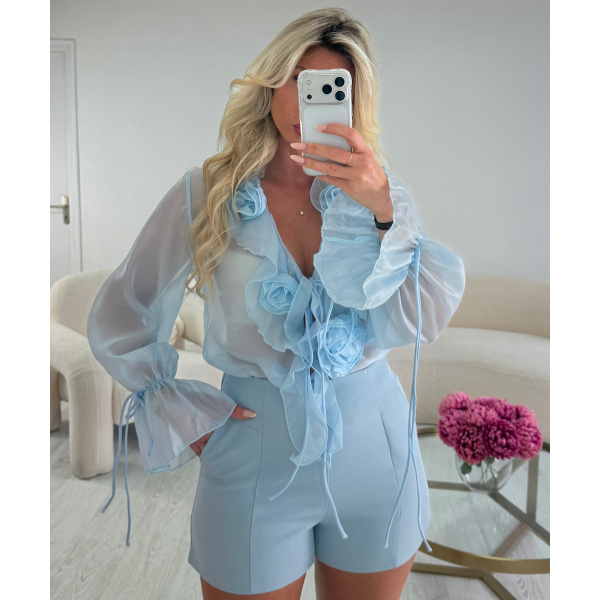 Short doublé bleu couture- DRESS DESIREE